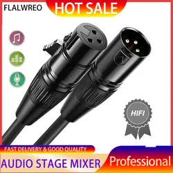 FLALWREO 3Pin XLR Cable Male to Female Sound Cannon Microphone Cable for Mixer Amplifier Balanced Analog Audio Cord
