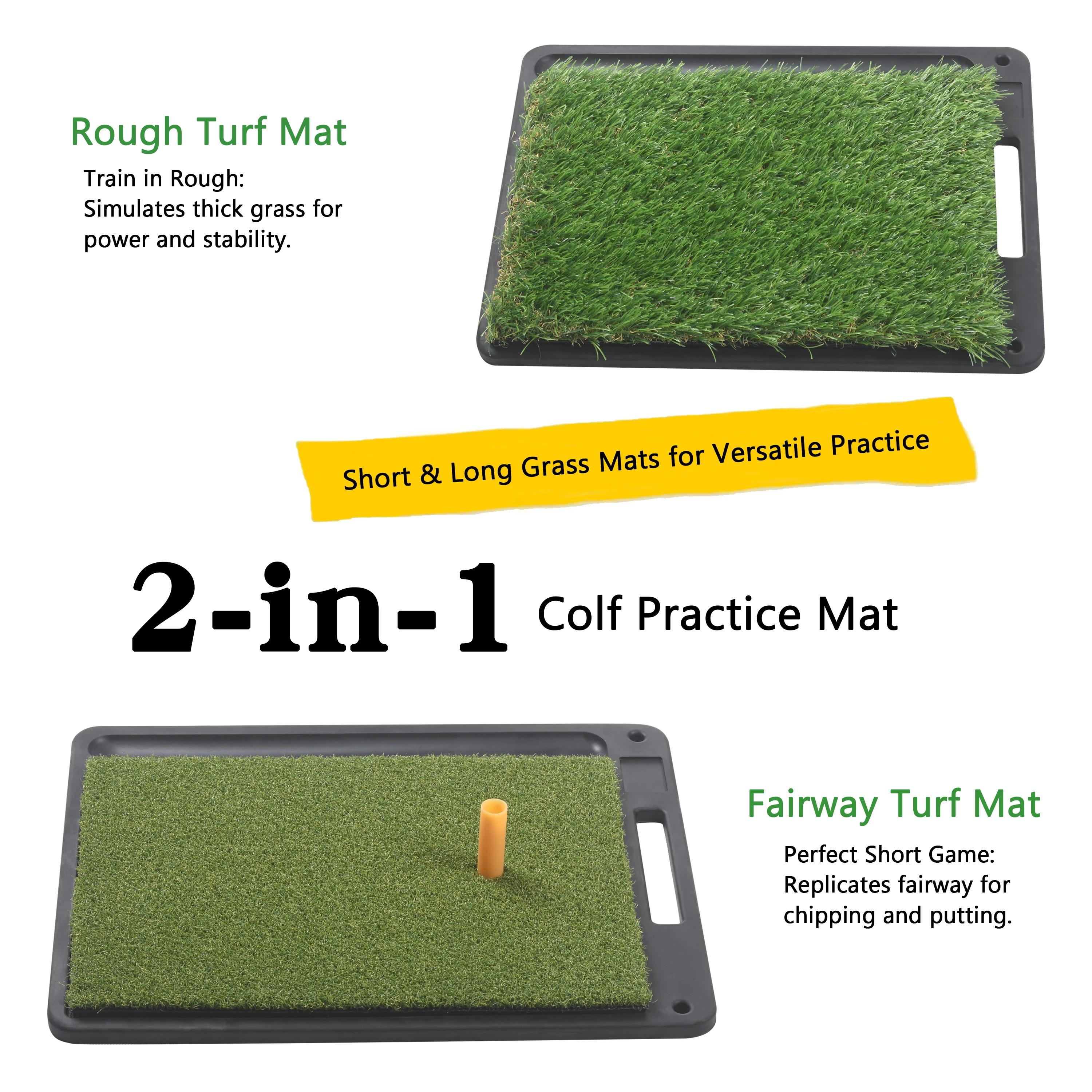 2-In-1 Golf Mat: Gr…