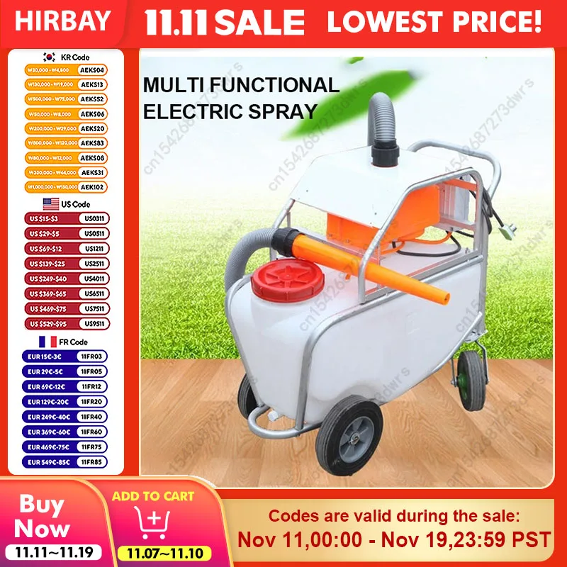 

Многофункциональный электрический распылитель объемом 75 л, запотеватель для борьбы с вредителями высокого давления и дезинфекции для теплиц и ферм, конструкция с ручным нажатием