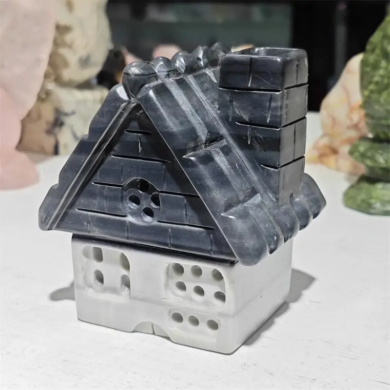 Natural Taichi Stone House Carving Reiki Healing Fengshui Stone Gift Home Office Decoration Gift 1PCS