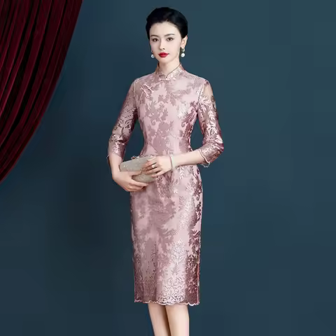 Yourqipao 2025 Spring New Chinese Cheongsam Wedding Prom Dress Mother Of The Bride Qipao Evening Gowns