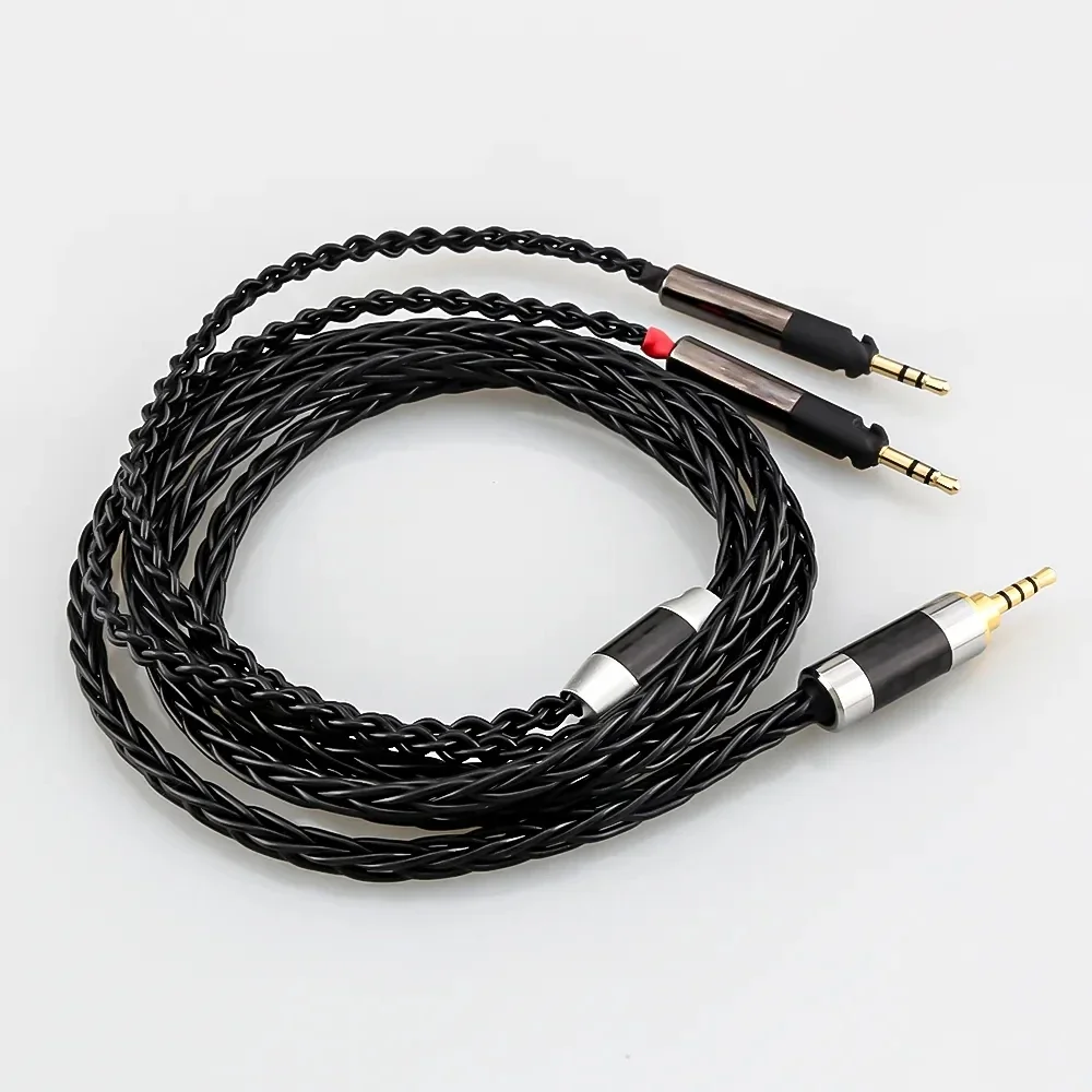 HiFi 4.4/2.5mm Xlr 152 Core Black Silver Plated Earphone Upgrade Cable for ATH-R70X R70X R70X5 Headphones