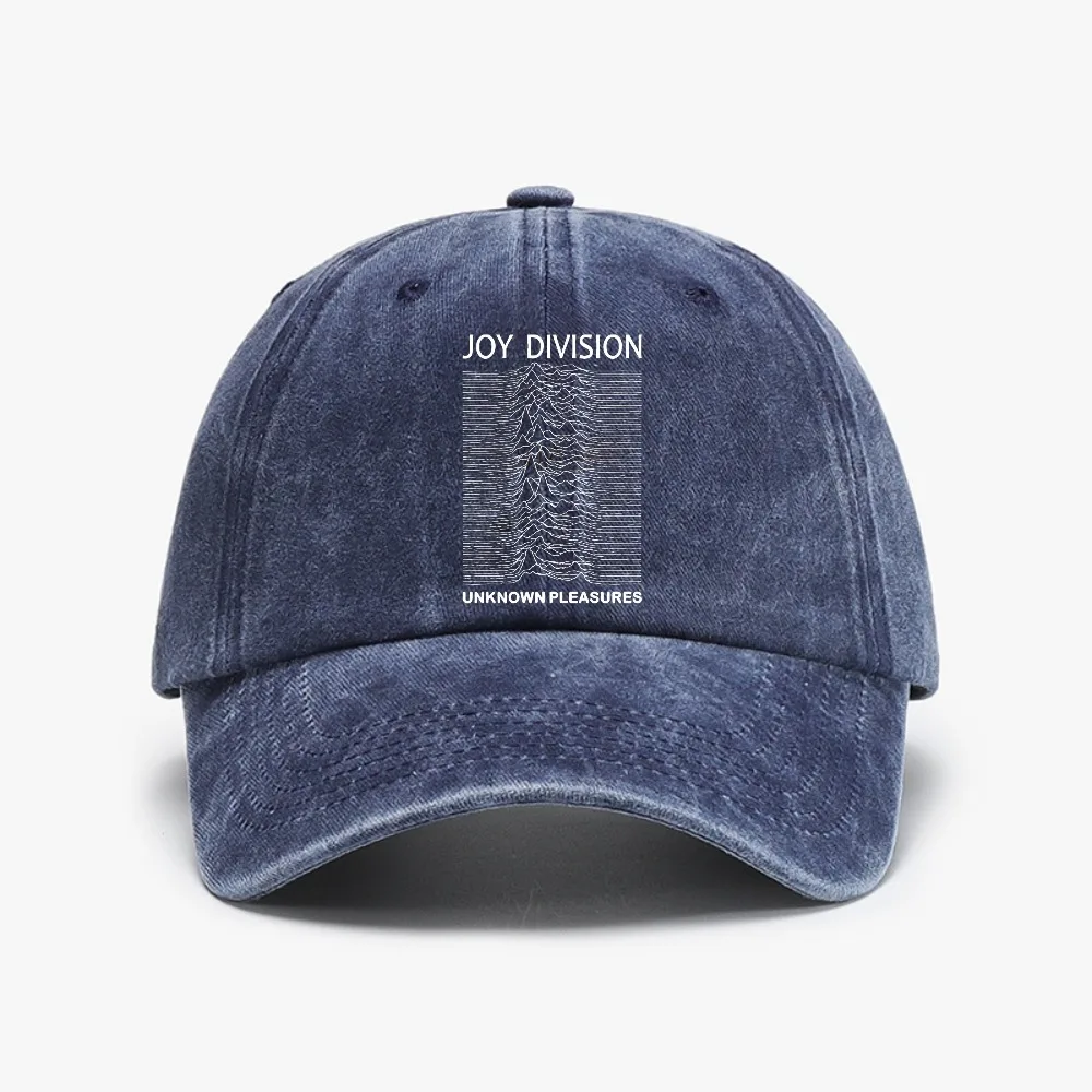 JOY DIVISION Unisex Adjustable Classic Baseball Cap fashion Vintage Washed Denim Hat Comfortable Breathable sun hats