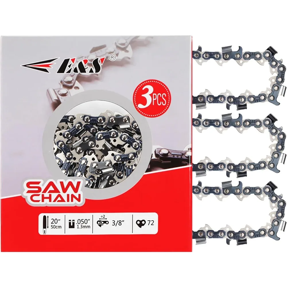 3 Pack 20 Inch Chainsaw Chain 3/8