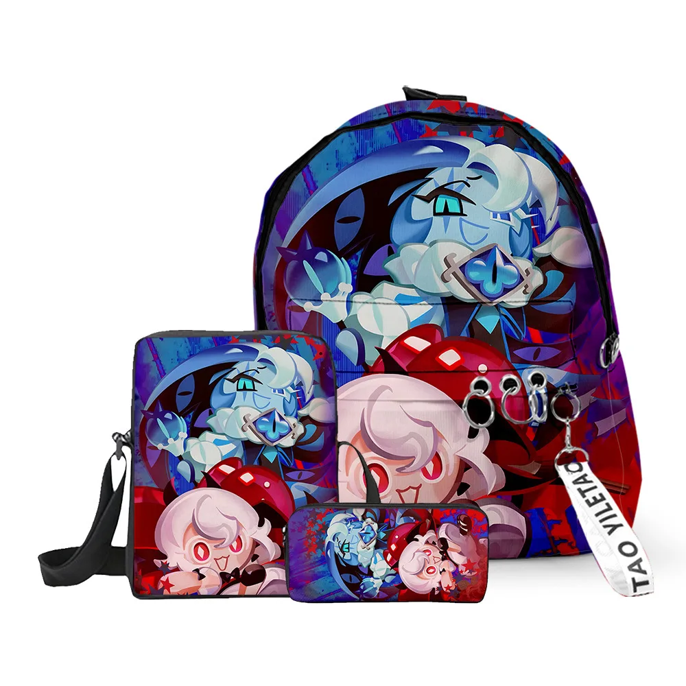 

Trendy Popular Shadow Milk Plush 3D Print 3pcs/Set pupil School Bags Laptop Daypack Backpack Inclined shoulder bag Pencil Case