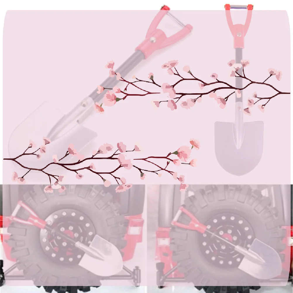 

1 шт. Имитация металлической лопаты для декорации, аксессуары для радиоуправляемых краулеров 1:10, металлическая лопата для радиоуправляемых моделей SCX10 D90, инструменты для краулеров