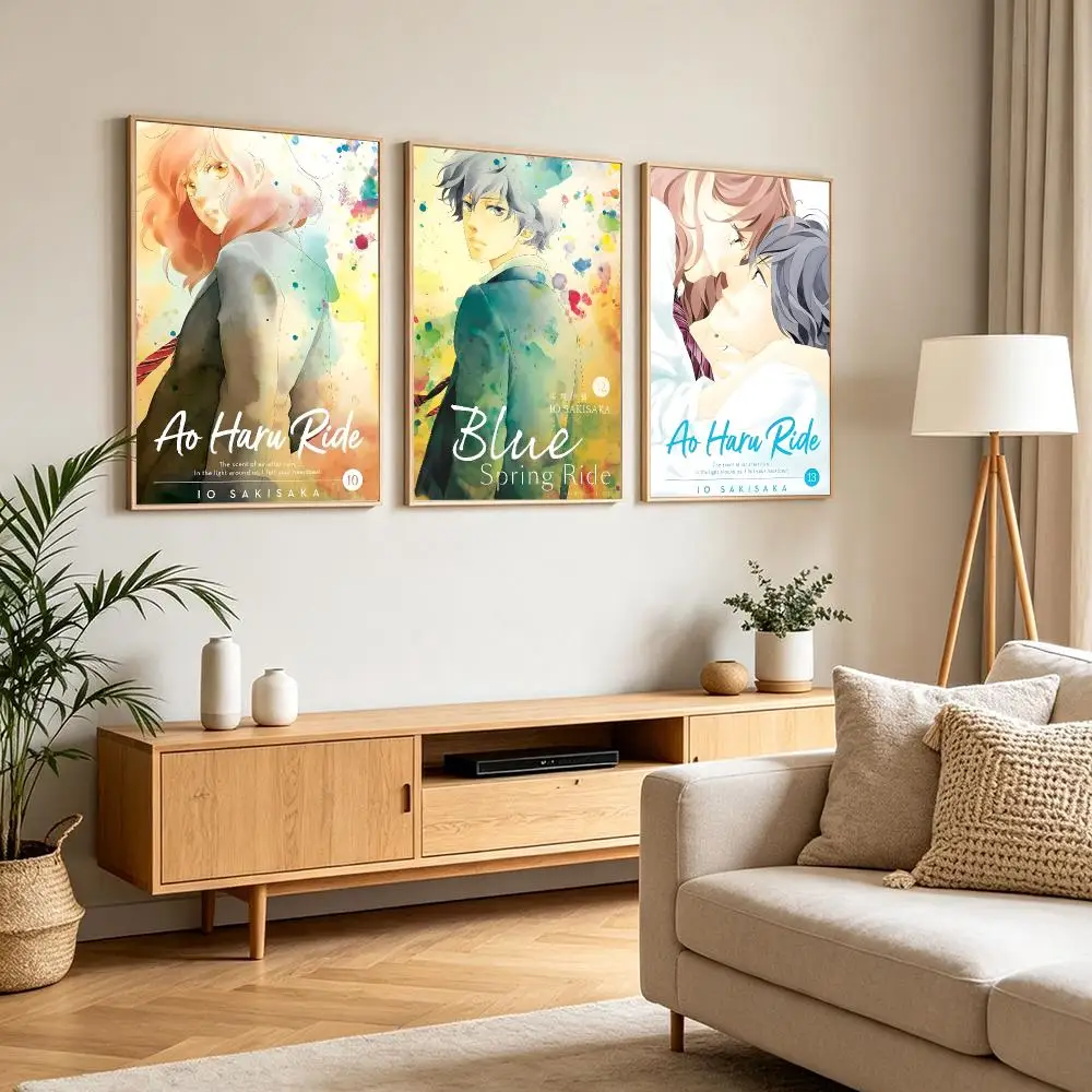 A-Ao Haru R-Ride Animation Poster Print Art Pictures Home For Living Room And Bedroom Wall Decor Frameless Painting