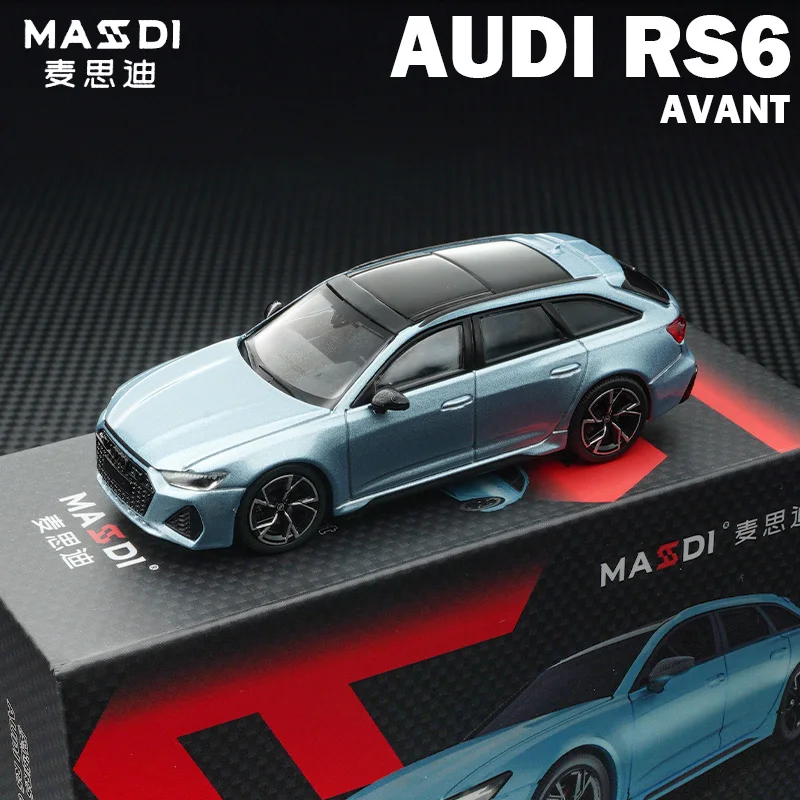

MASSDI 1/64 Audi RS6 Avant Station Wagon, металлические литые под давлением автомобили, коллекционные модели, литые игрушки для мальчиков, коллекционные украшения