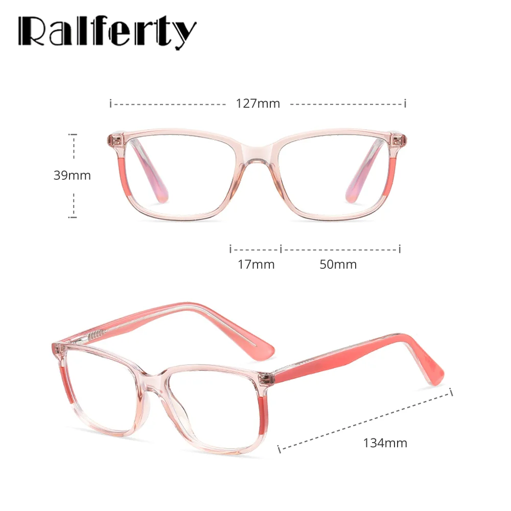 Ralferty 2026 Child TR90 Flexible Square Eyeglasses Kids Myopia Prescription Optical Glasses Frame Anti Blue Girl Boy Eyewear view 5