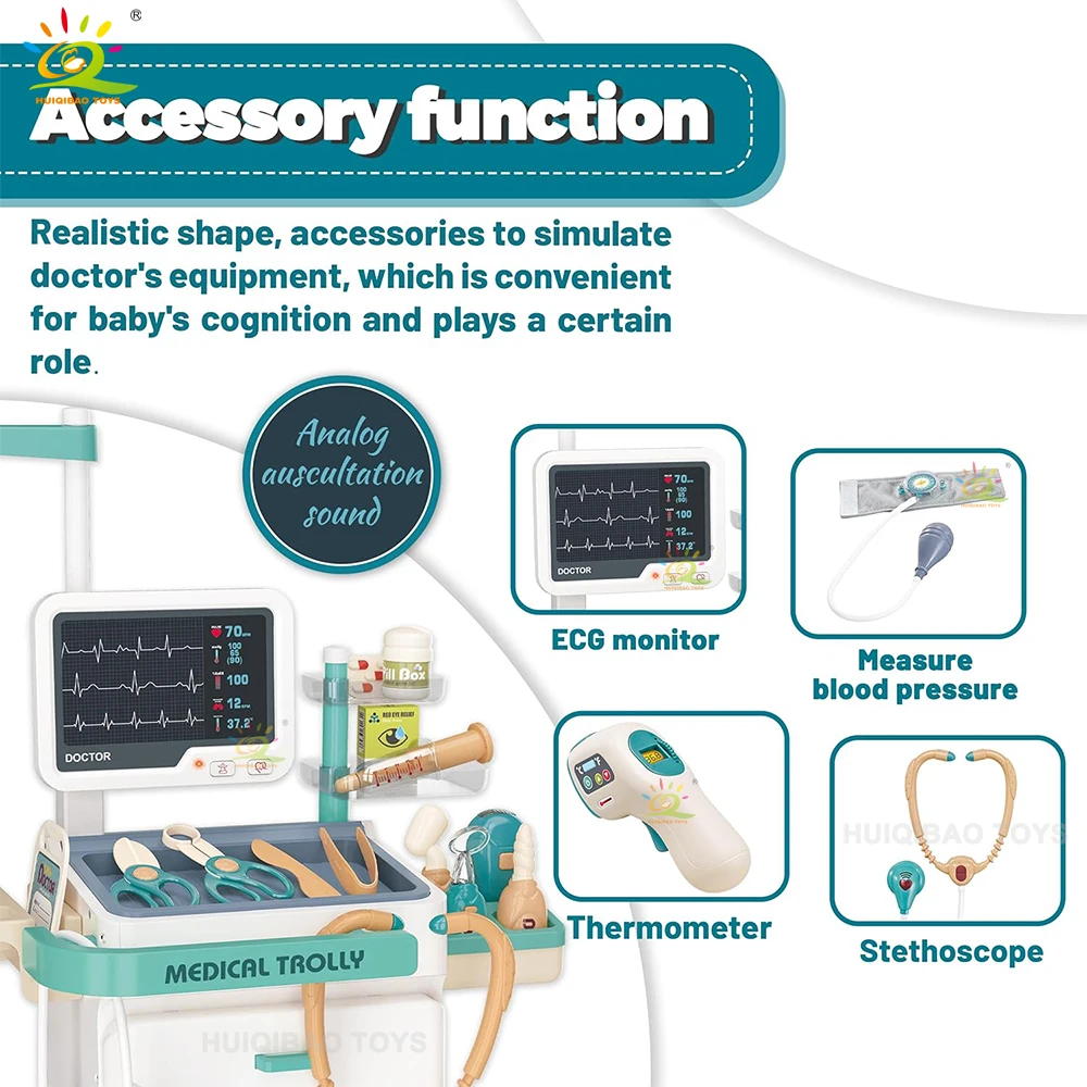Medical Table Equipment Set Children's Toy  Includes Simulated Exquisite Props  Simulated Doctor Game Parent-Child Interaction