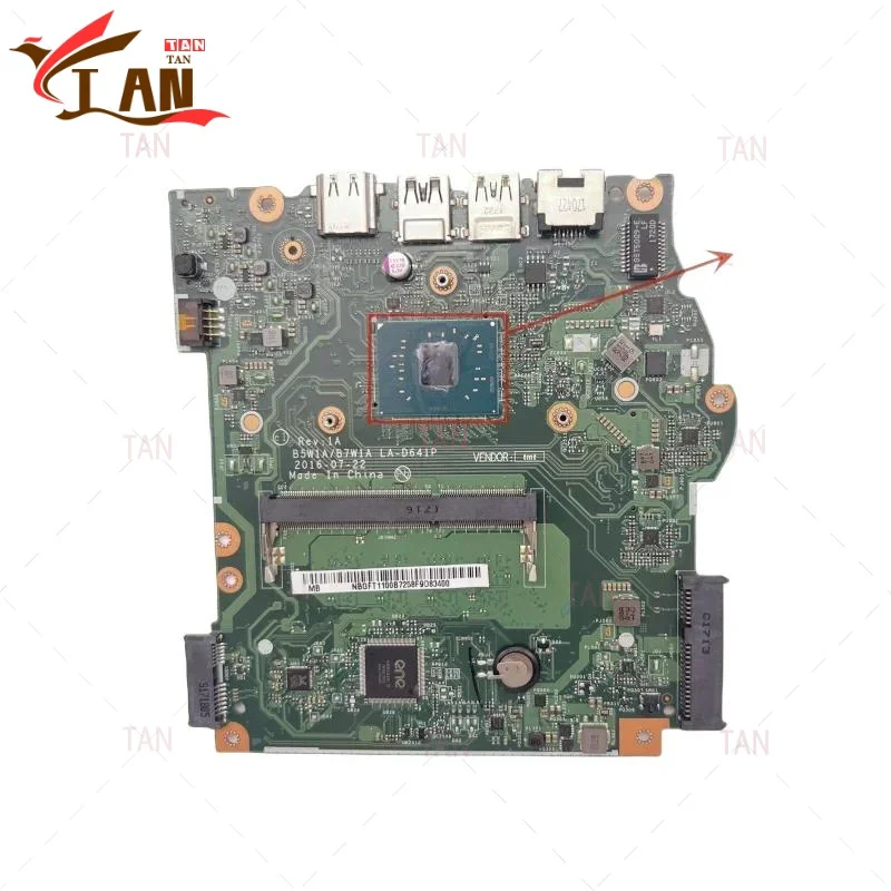 

LA-D641P For Acer Aspire ES1-533 Laptop Motherboard NBGFT1100B NBGFT1100C With N3350 N3450 CPU Mainboard 100% Tested Fast Ship T