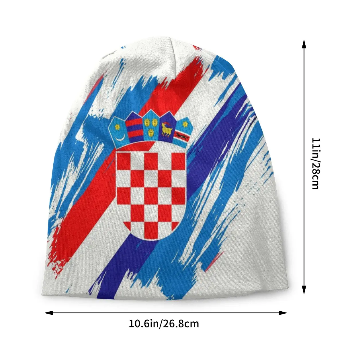 Custom Flag Of Croatia Beanies Caps For Men Women Unisex Hip Hop Winter Warm Knit Hat Adult Croatian Patriotic Proud Bonnet Hats