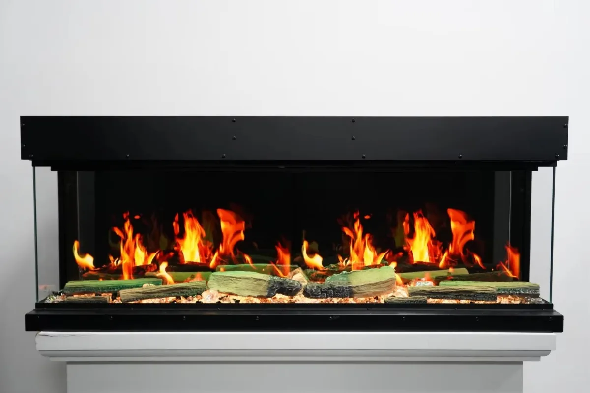 1.8m Hot Sale Luxury LCD 3D Recessed Electric Fireplace Smart Decor Home Heaters Indoor Electric Stove Linear Fire Place Insert