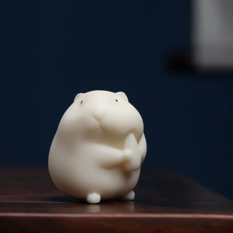 

Factory Direct Supply Ivory Nut Cute Foodie Hamster Hand Pieces Cartoon Animal Mouse Treasure Plaything Tea Ornaments Crafts