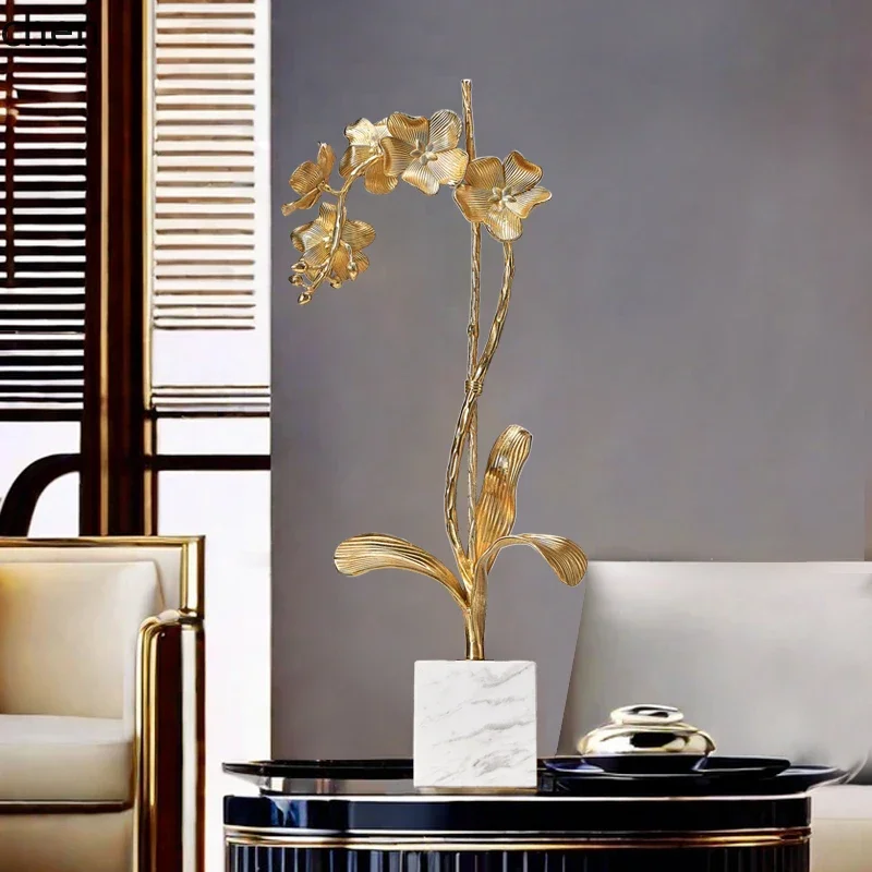 DSA  Light Luxury Butterfly Orchid Desktop Ornament for Entryway, TV Cabinet, Wine Cabinet, Sideboard, Display Decoration