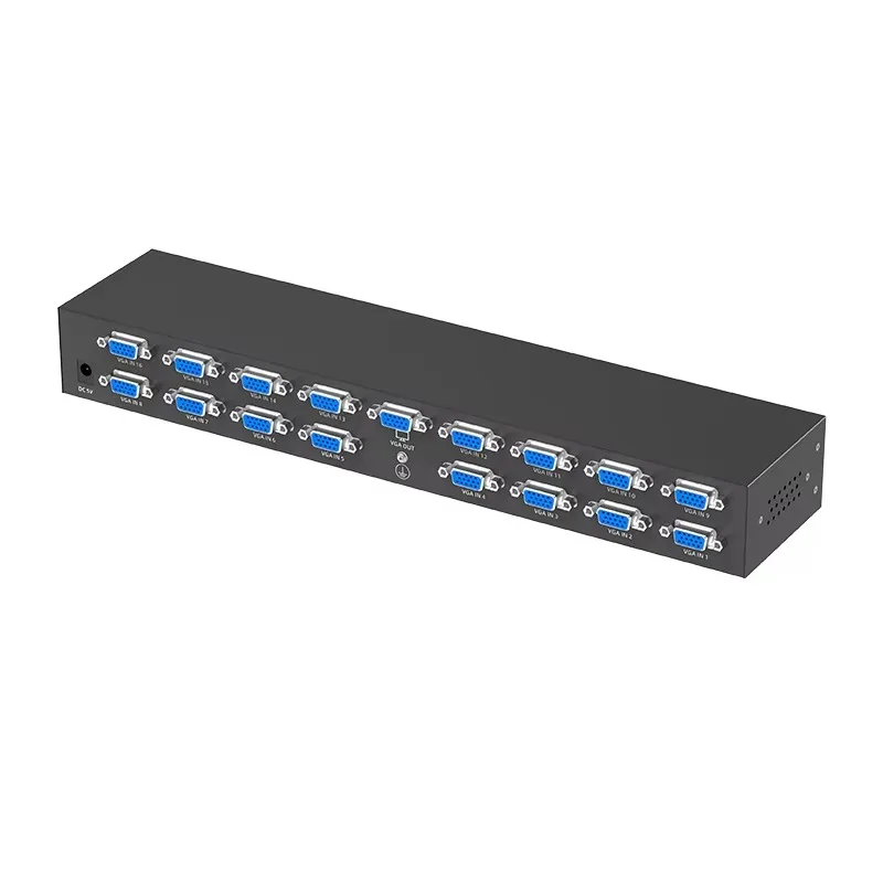 

New Arrivals 1601UK 16port 16 in 1 Out Pack Cables Console USB Selector Vga Kvm Switch with Rack-mount
