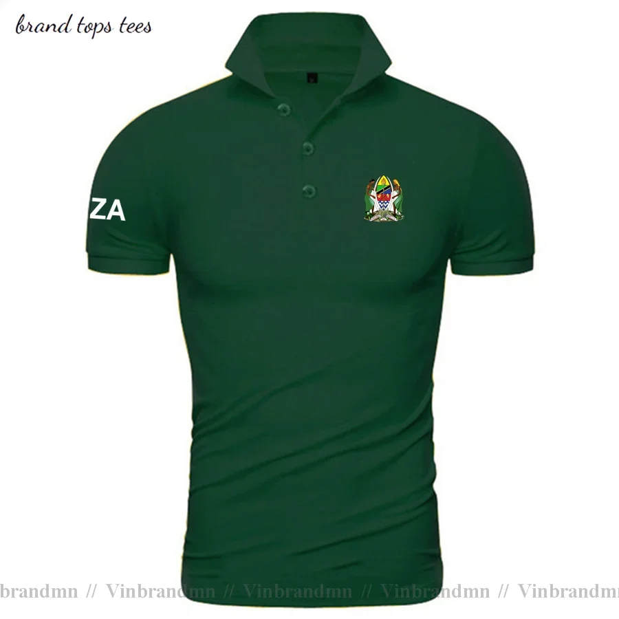 Tanzania Tanzanian  TZA Swahili TZ polo shirts men short sleeve white brands printed for country 2021 cotton nation team flag 20