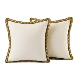 1/2PCS 30X50cm 45x45cm 50x50cm Throw Pillow Covers Burlap Linen Trimmed Tailored Hemp Edge Cushion Cover Farmhouse Pillowcases