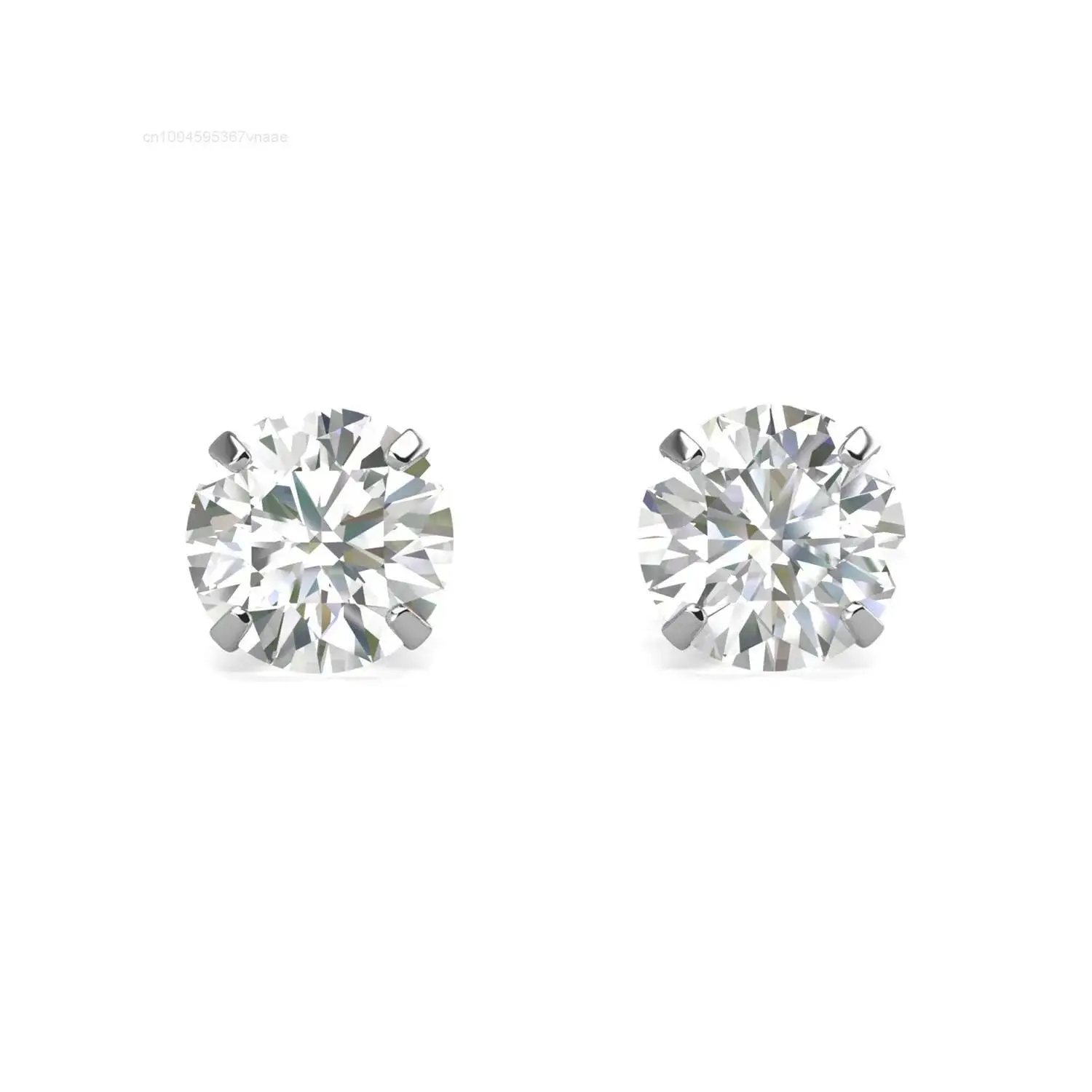 

3mm / 4mm / 5mm / 6mm / 8mm 2 Carat GRA Moissanite 925 Sterling Silver Hypoallergenic Stud Earrings Destiny Jewellery