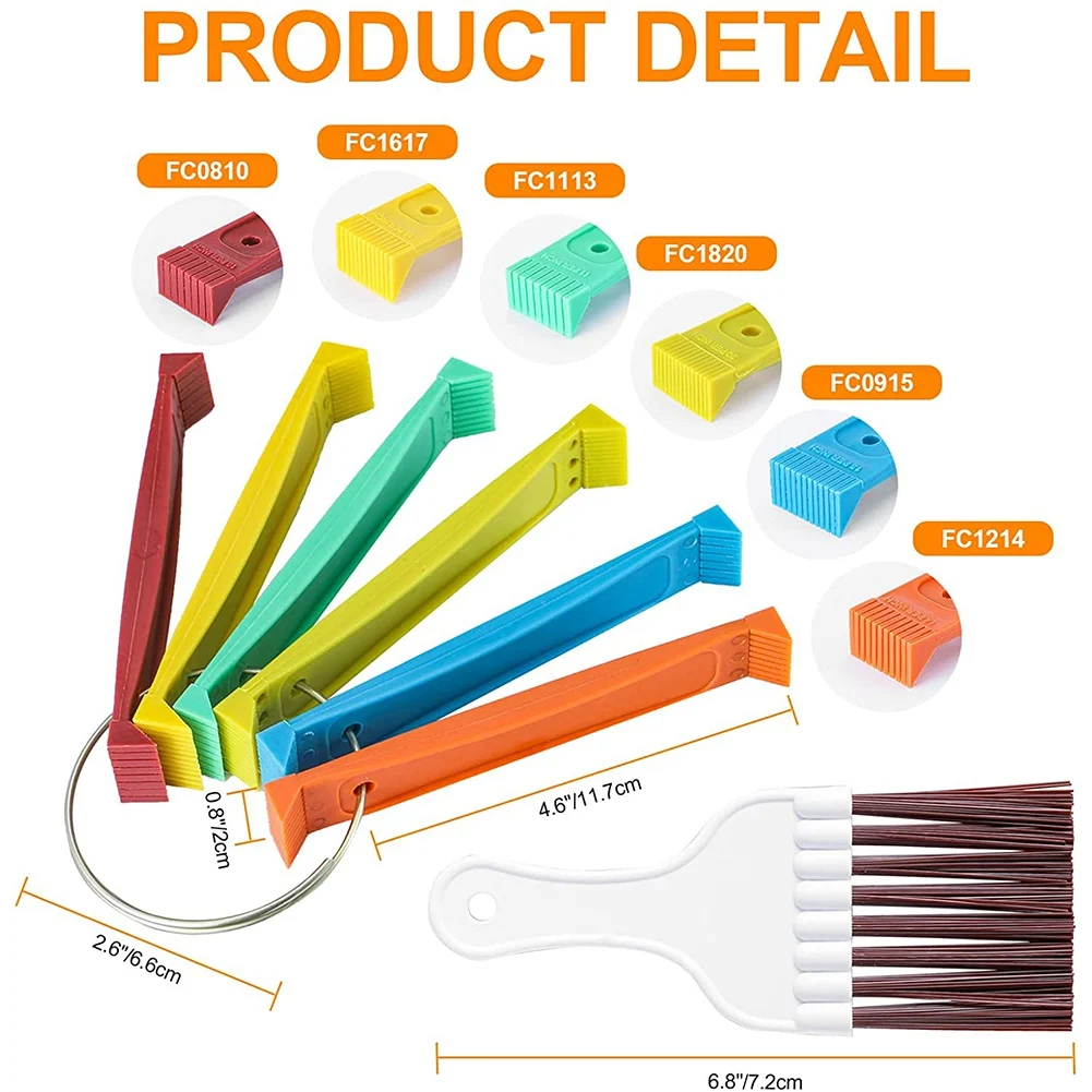 FCR6 Ring Fin Comb Set, Air Conditioner Fin Comb Straighten Evaporator Condensor Coils, AC Fin Comb Straightener