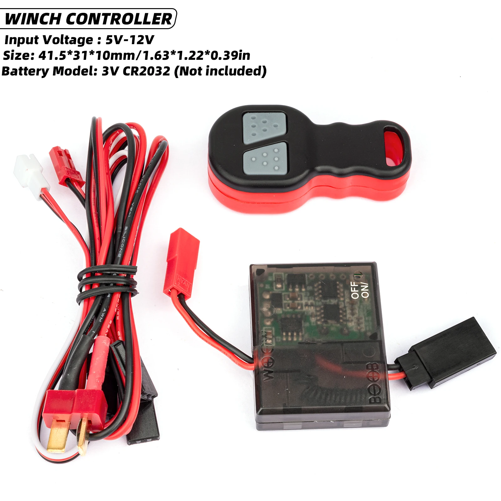 RC Car Winch Control Wireless Remote Controller Receiver for 1:10 RC Crawler Axial SCX10 D90 Tamiya CC01 TRX4 TRX6 90046 MST CFX