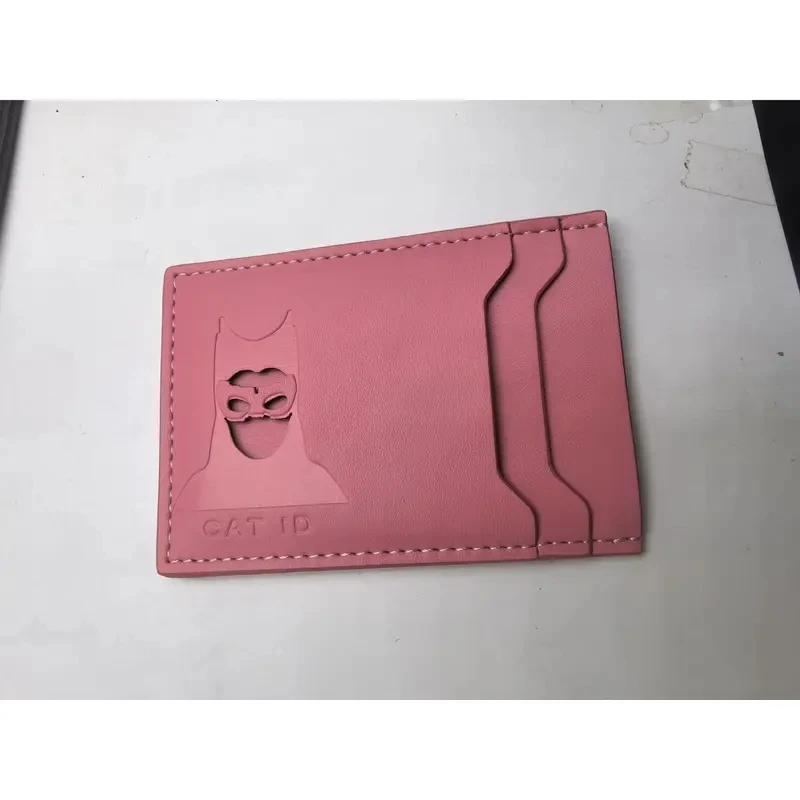 Hero Cat ID กระเป๋าสตางค์สําหรับสาวเลดี้หนัง Slim ผู้ถือบัตร Superhero Face Eyes Mask ของขวัญสําหรับแฟนคนรักครบรอบ