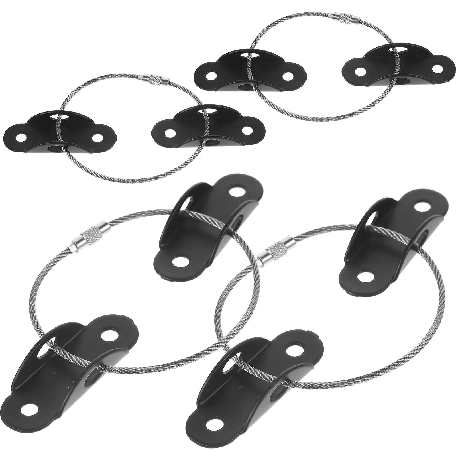 

Furniture Fall Preventer 4 Sets Anti Tip Wall Anchors Straps Dresser White Wide 3 Packs Safety Hardware Baby Proofing Kit