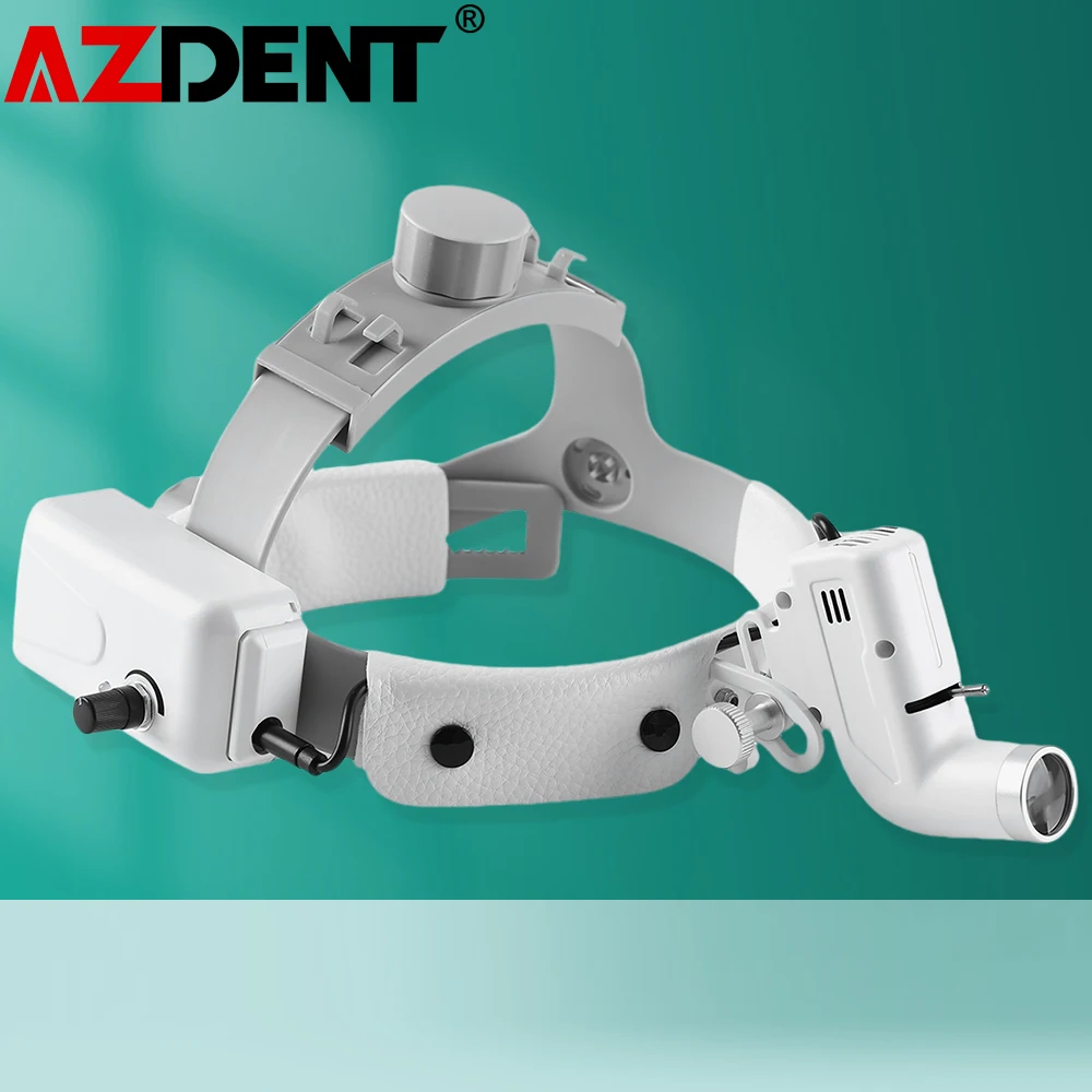 Azdent Dental LED Head Light Lamp 5W For Binocular Loupes Brightness Spot Ajustable Dental Lab Headlamp Surgical Headlight