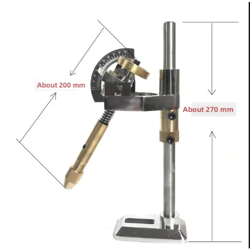 Jade Lapidary Faceting Machine with Scale, Copper Manipulator for Gemstone Angle Polishing