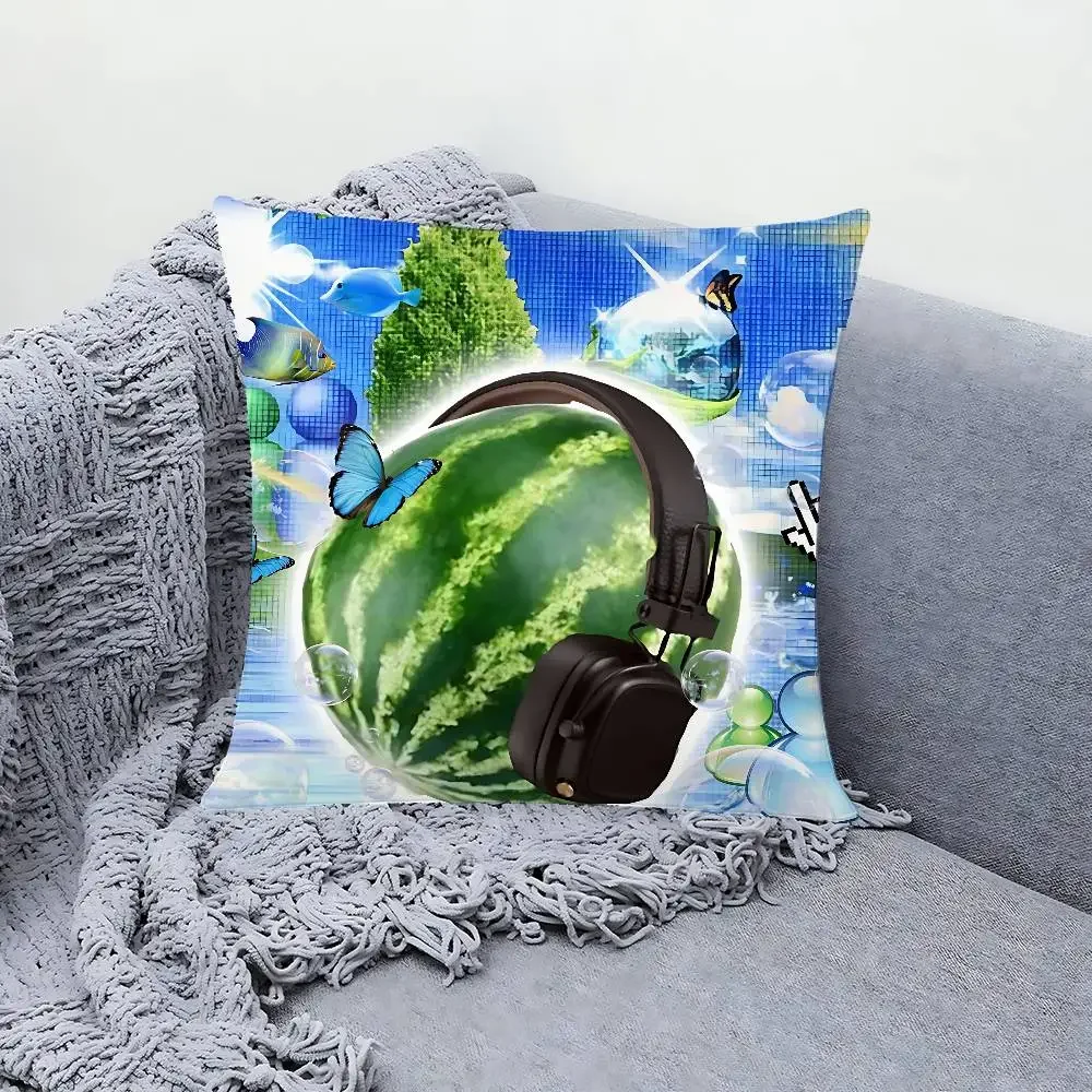 Frutiger Aero Art Pillow Case Sofa And Living Room Decorative Cushion Covers Dust-proof And Mite-proof Invisible Zipper