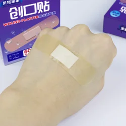 50pcs/lot Elastic Dressing Self-adhesive Plaster Bandage Patches Curitas Breathable Water Resistant Curved Band Aid for Children