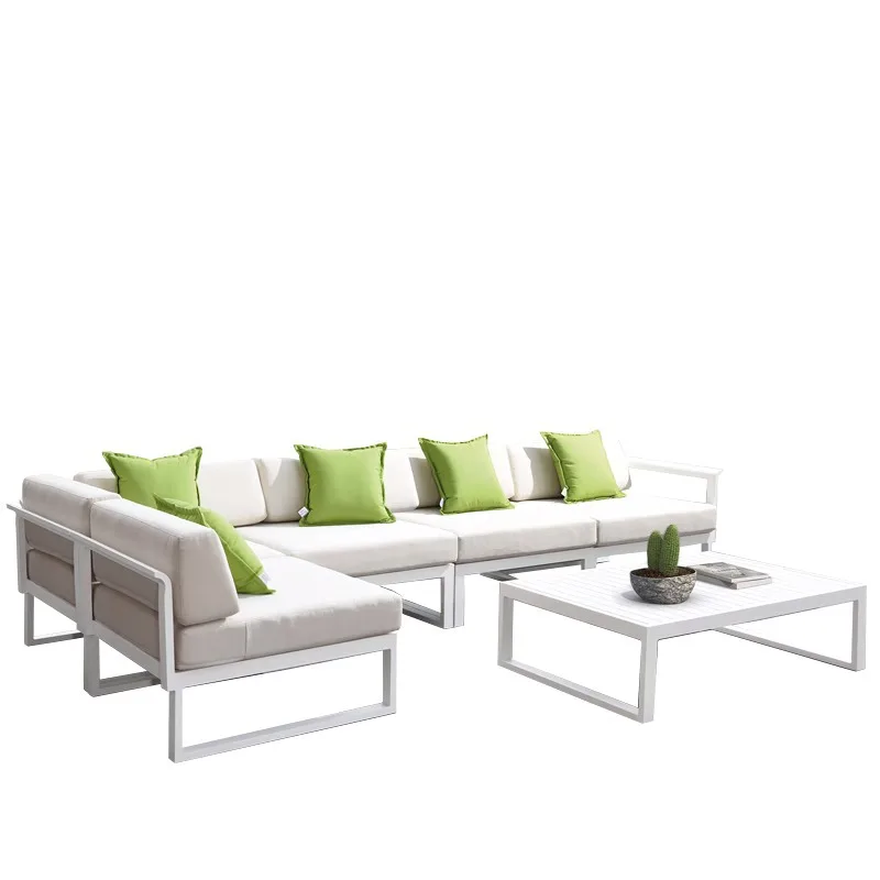 

Outdoor villa courtyard aluminum alloy leisure sofa combination waterproof sunscreen table and chair kit designer furniture comb