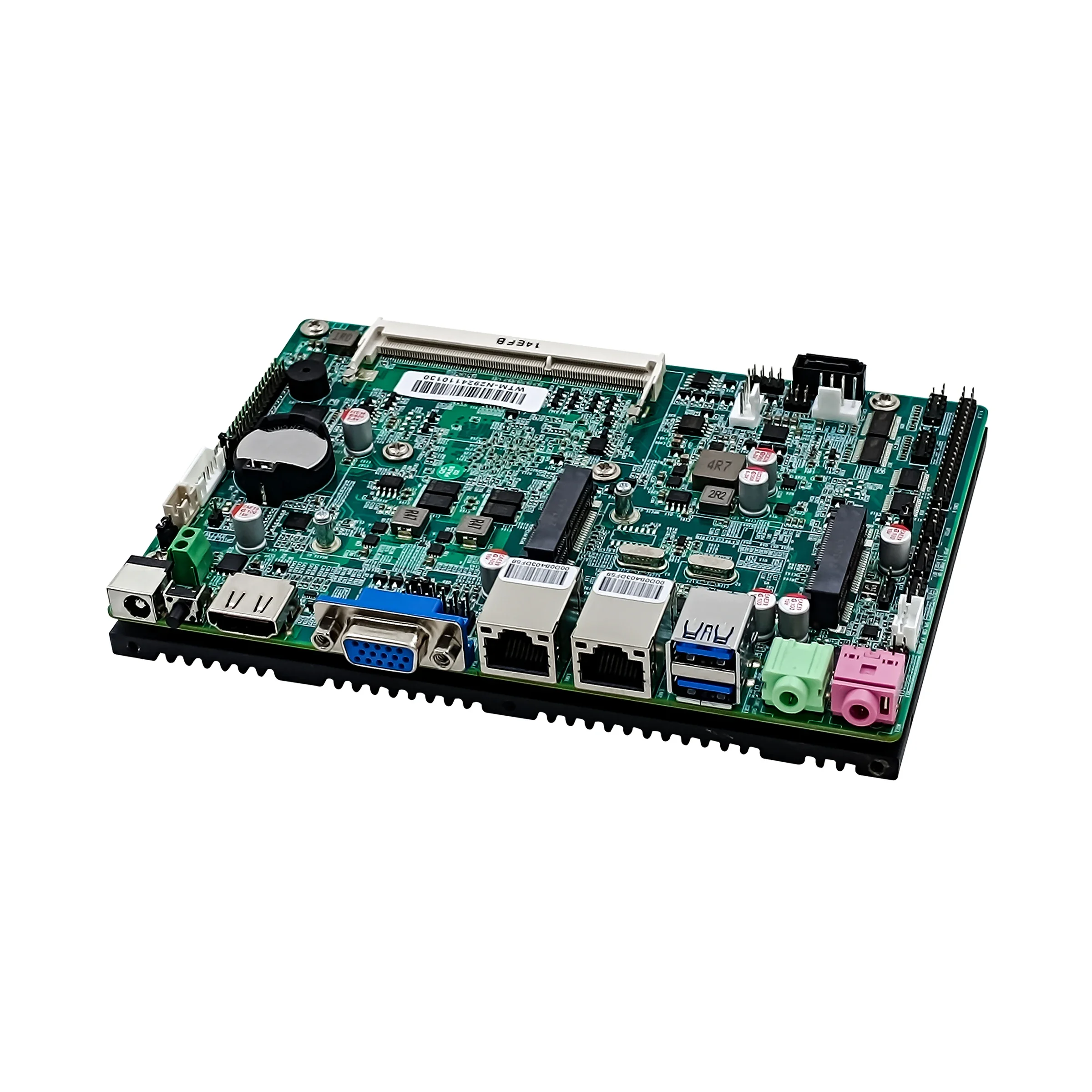 Small industrial computer self-service machine main board J1900l processor dual network port low power consumption fanless
