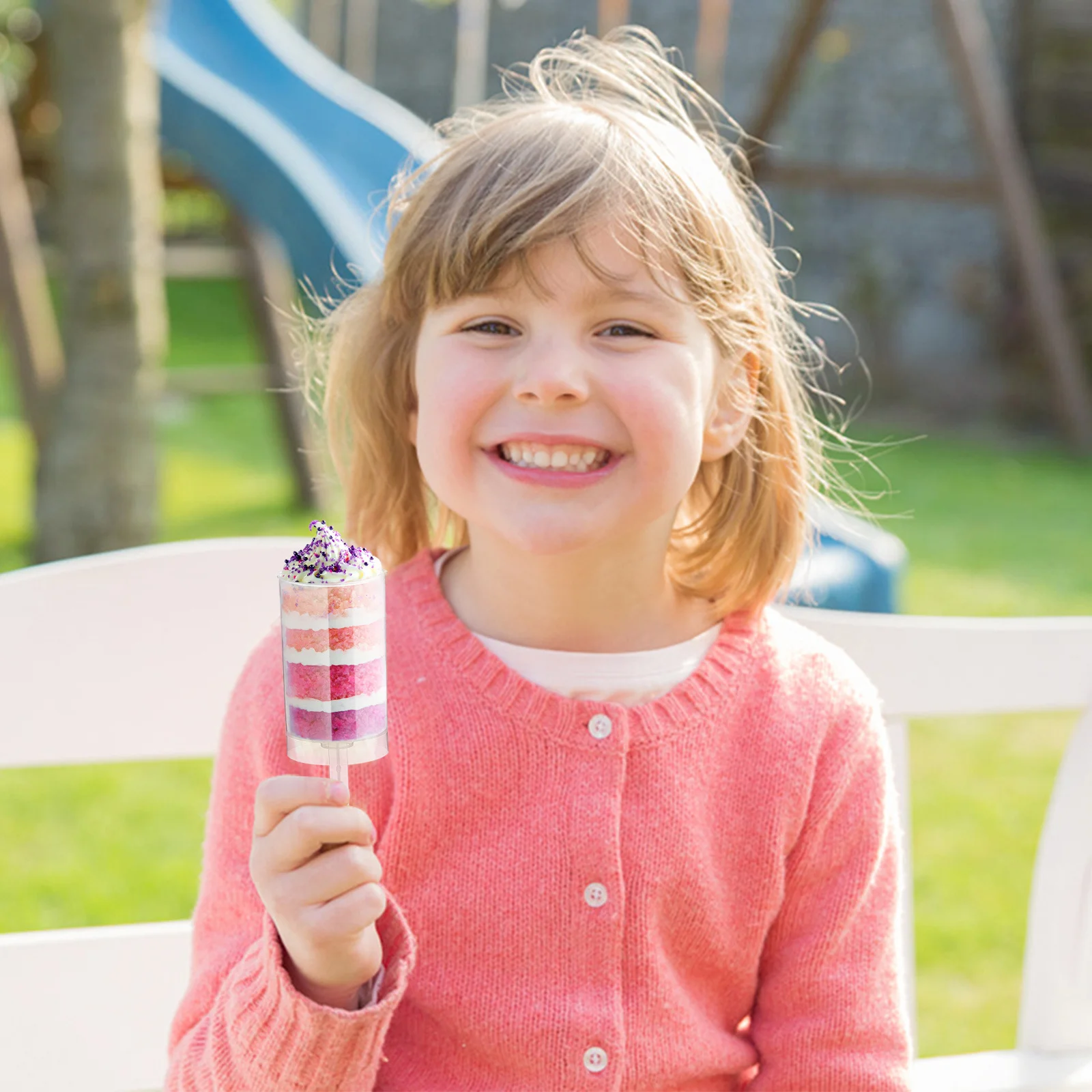 

50Pcs Push Up Cake Holders Reusable Food Safe PP Push Containers for Cake Pops Jelly Ice Cream Cheesecake Pushcake Cup