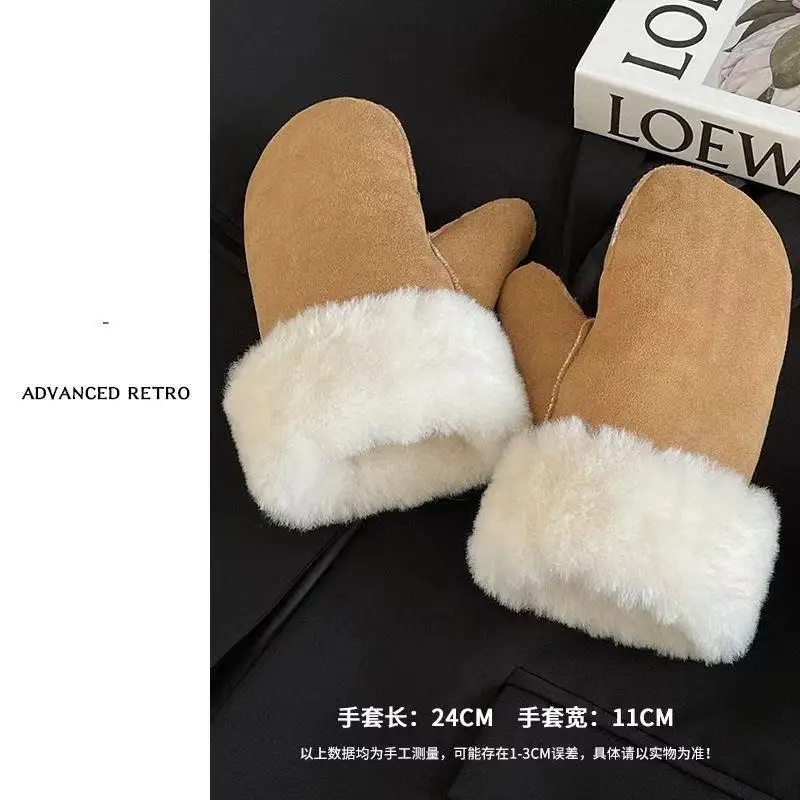 Neu Eingetroffenes Kunstfell Warmes Mützen-Schal-Handschuh-Set Grau Stilvoll Modisch Mehrteiliges Set – Detail 10
