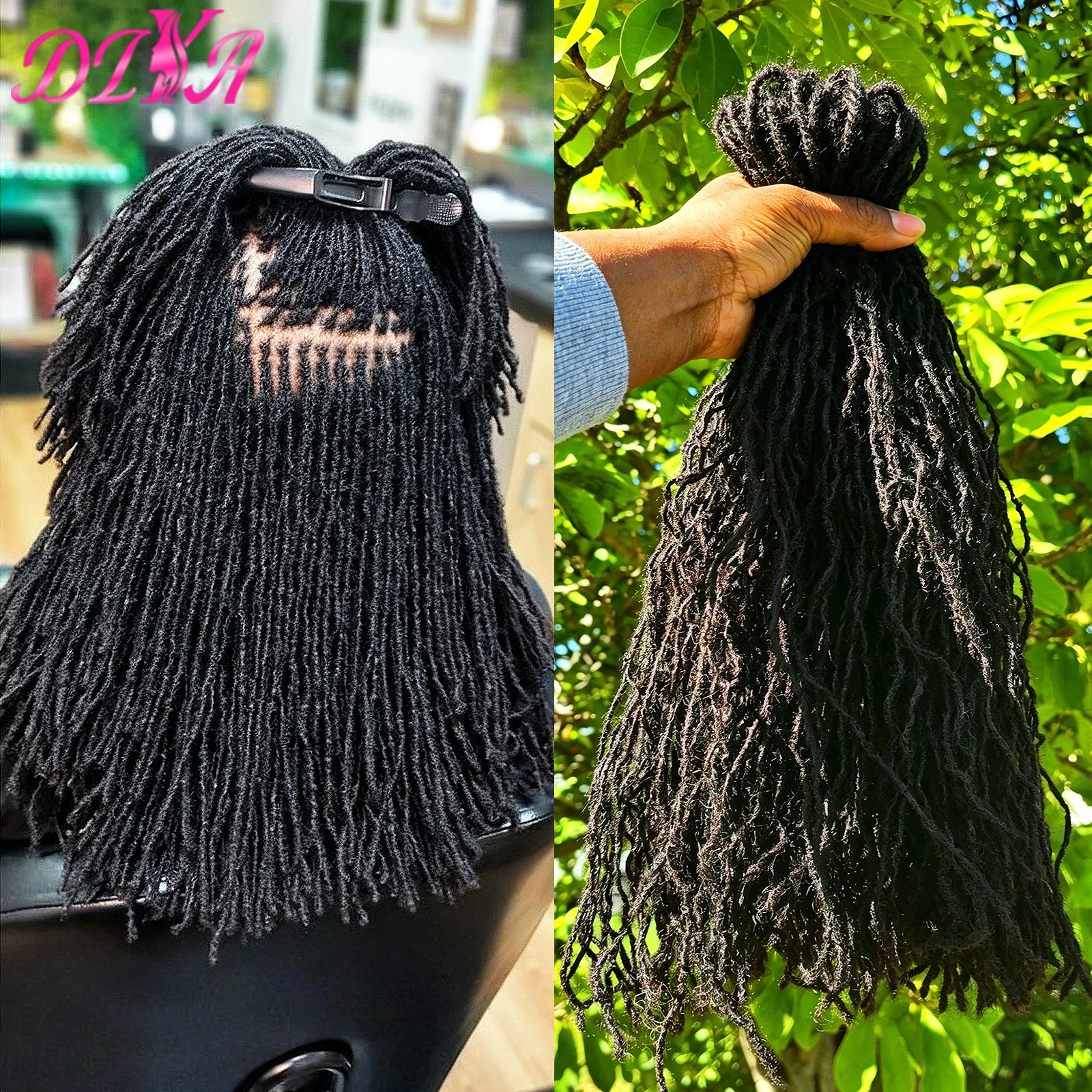 8-20inch 0.1-0.4cm Thickness Sisterlocs Interlocked Real Human Hair Micro Loc Extensions Permanent Soft Dreadlock Extensions