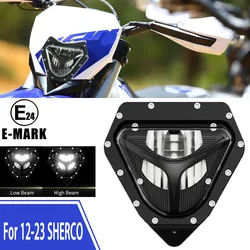 E24 Emark Approval Dirt Bike Headlamp High Low Beam For 2012-2023 SHERCO LED Headlight Assembly Plug and Play High Brightness