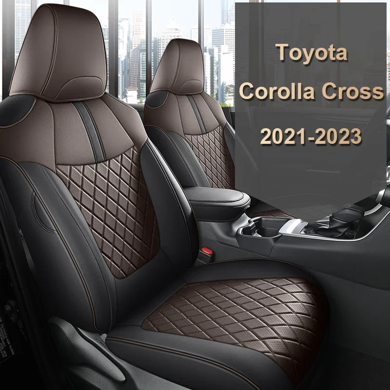 Artificial Leather Car Seat Cover Specific Customize for Toyota Corolla 2021-2023 Year Complete Set with Front and Rear