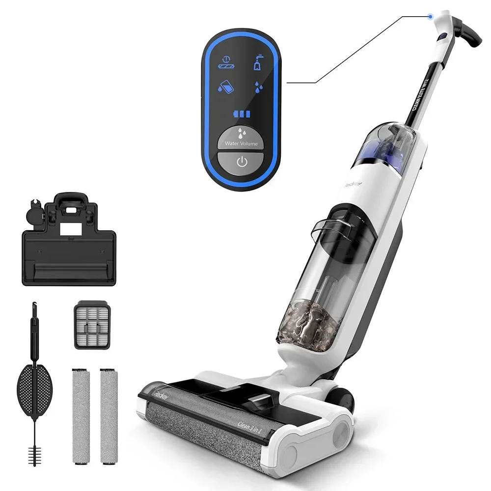 Redkey W12 Wireless Wet Dry Vacuum Cleaner Multi-Surface Smart Cordless Mop Floor Washer Handheld Household Self-Cleaning