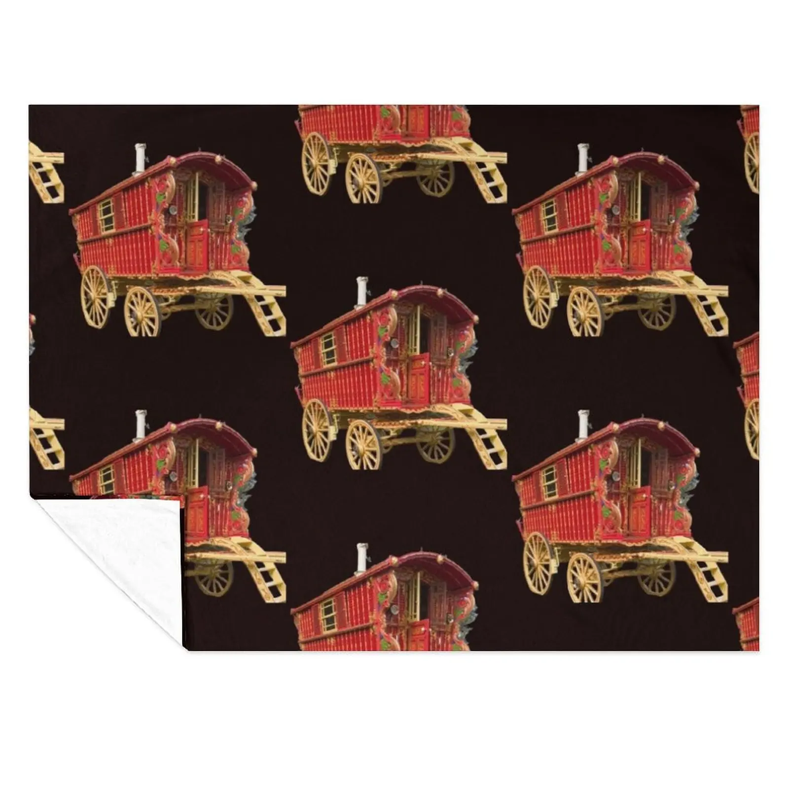 

traditional wagon vardo Throw Blanket Luxury Designer sofa bed Loose Blankets
