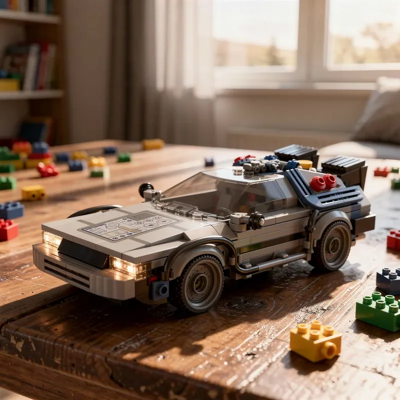 

NEW Creative DMC Car Building Blocks Future Sports Car Model Bricks Desktop Ornaments Kids Educational DIY Toys Holiday Gifts