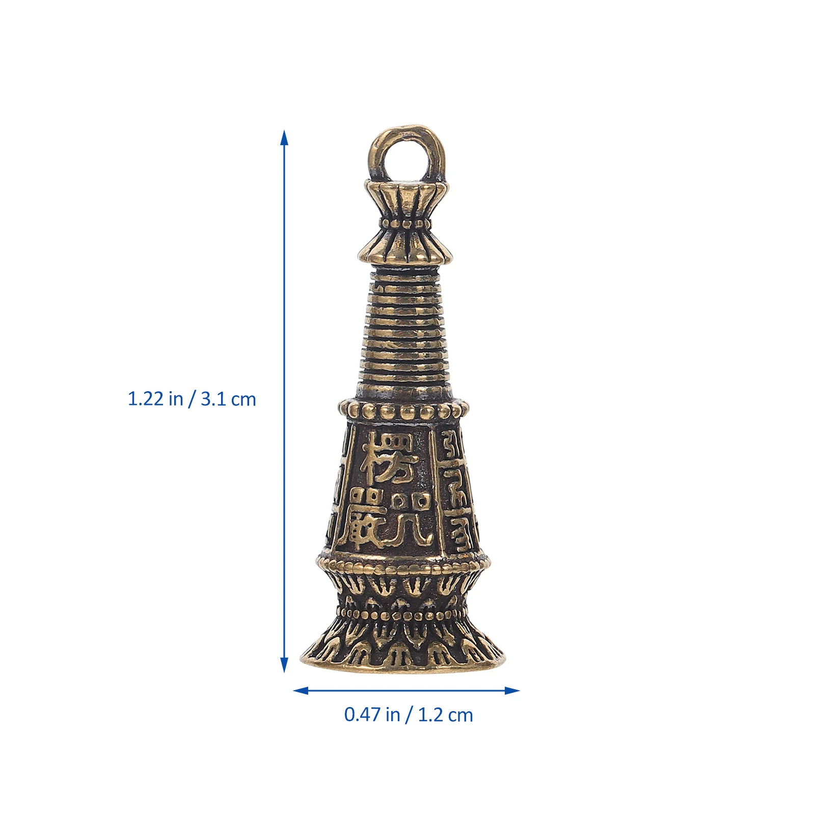 

3Pcs Tower Pendant Keychain Retro Style Key Ring Charm Decorative Bag Hanging Desktop Ornament Tower Pendant