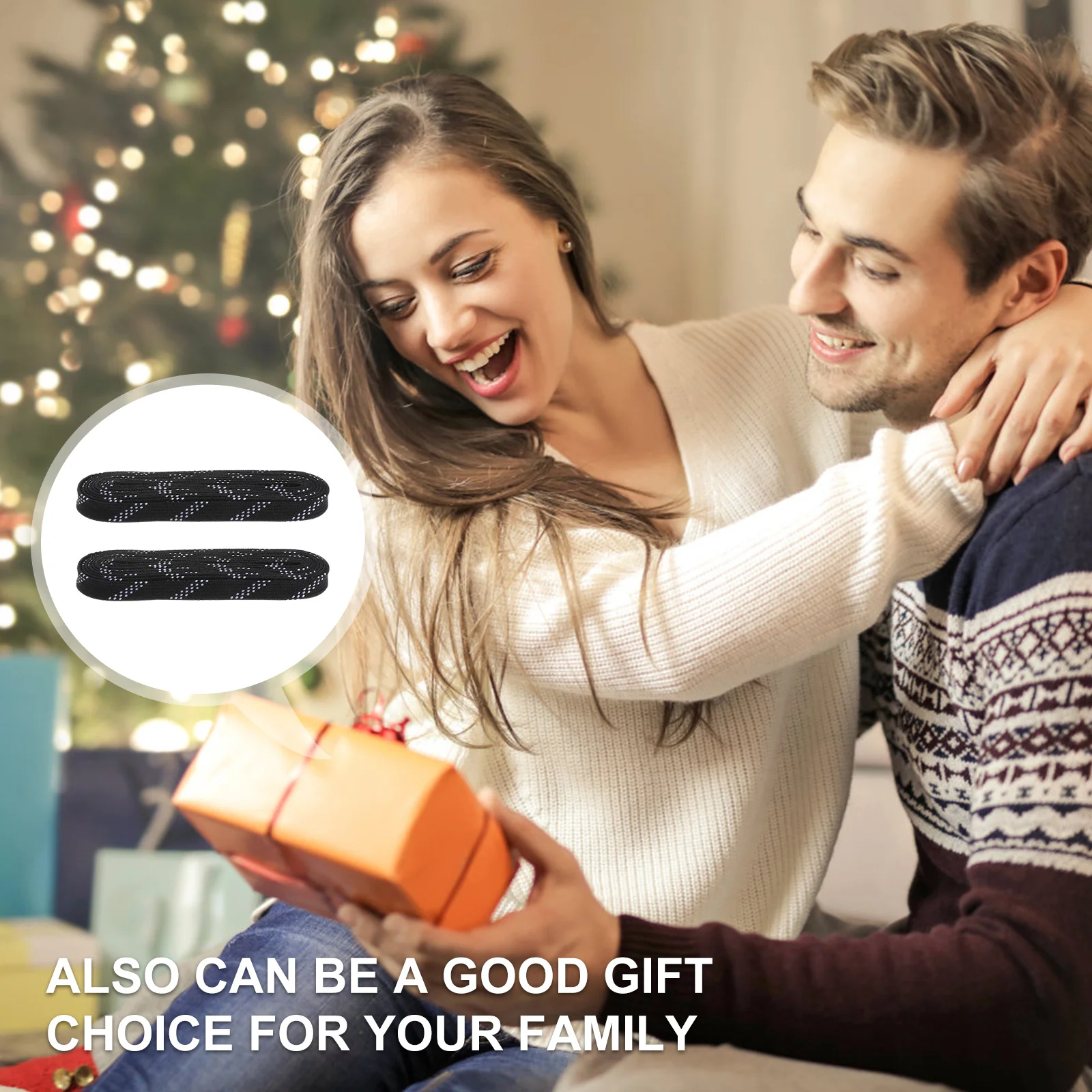 

1Pair Durable Anti-Fracture Shoelaces Professional Ice Hockey Skiing Sports Black 96 Inch Waxed Shoe Strings All-Match Shoelaces