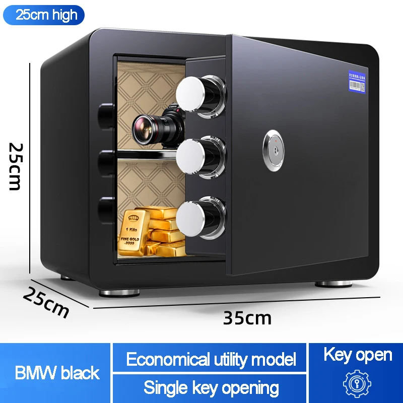 Safe mechanical lock 2023 new household small wardrobe with key manual fire safe anti-theft machine