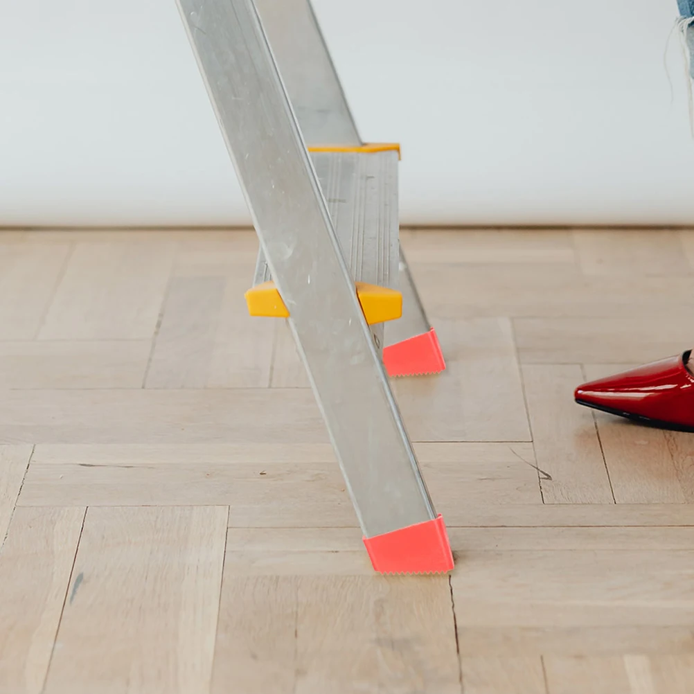 2Pcs Rote Leiter Füße Abdeckungen Gummi Boden Protektoren Hause Im Freien Robuste Verdickte Anti Slip Pads Bau Werkzeuge