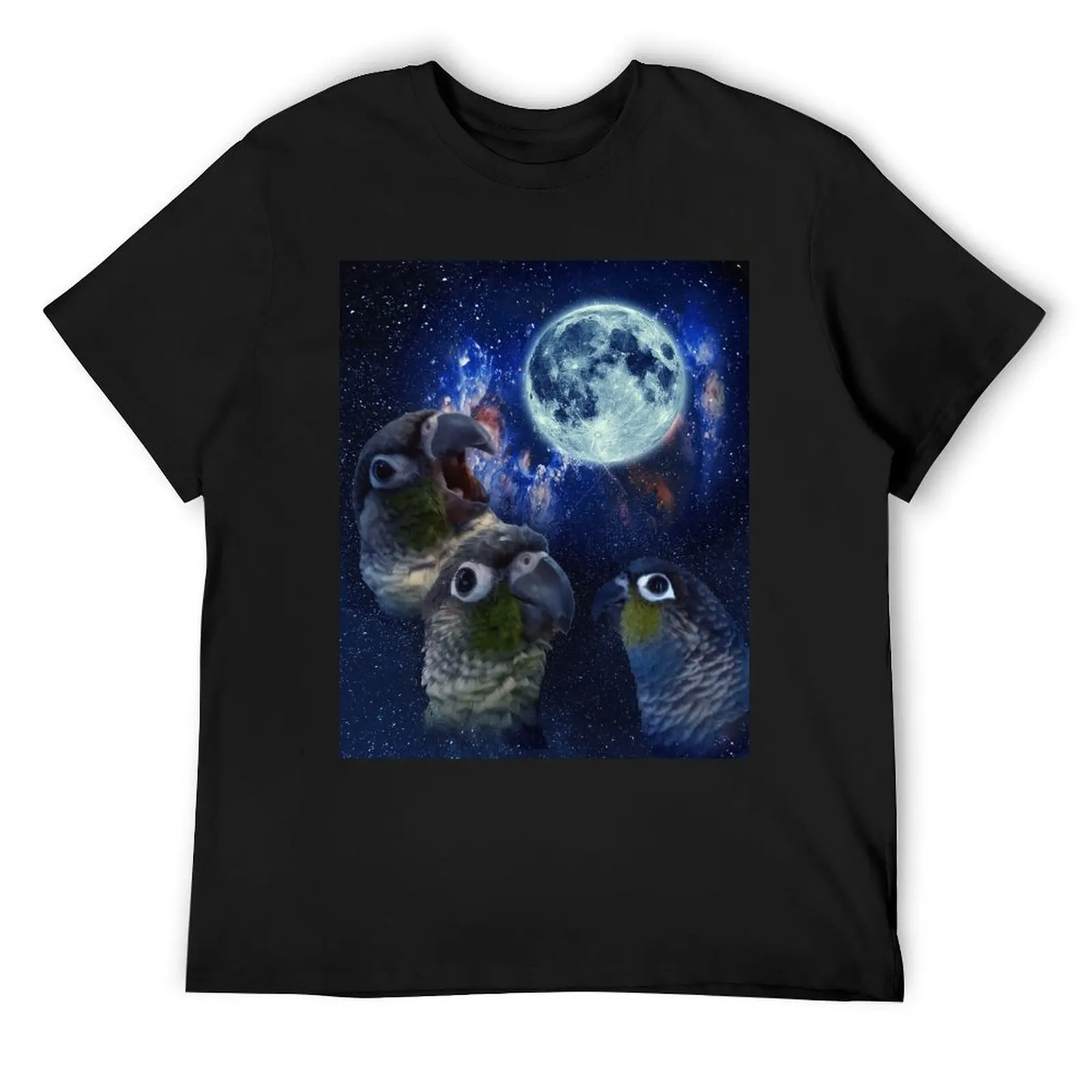 Conures staring at the moon T-Shirt for a boy shirts graphic tee vintage anime shirts men