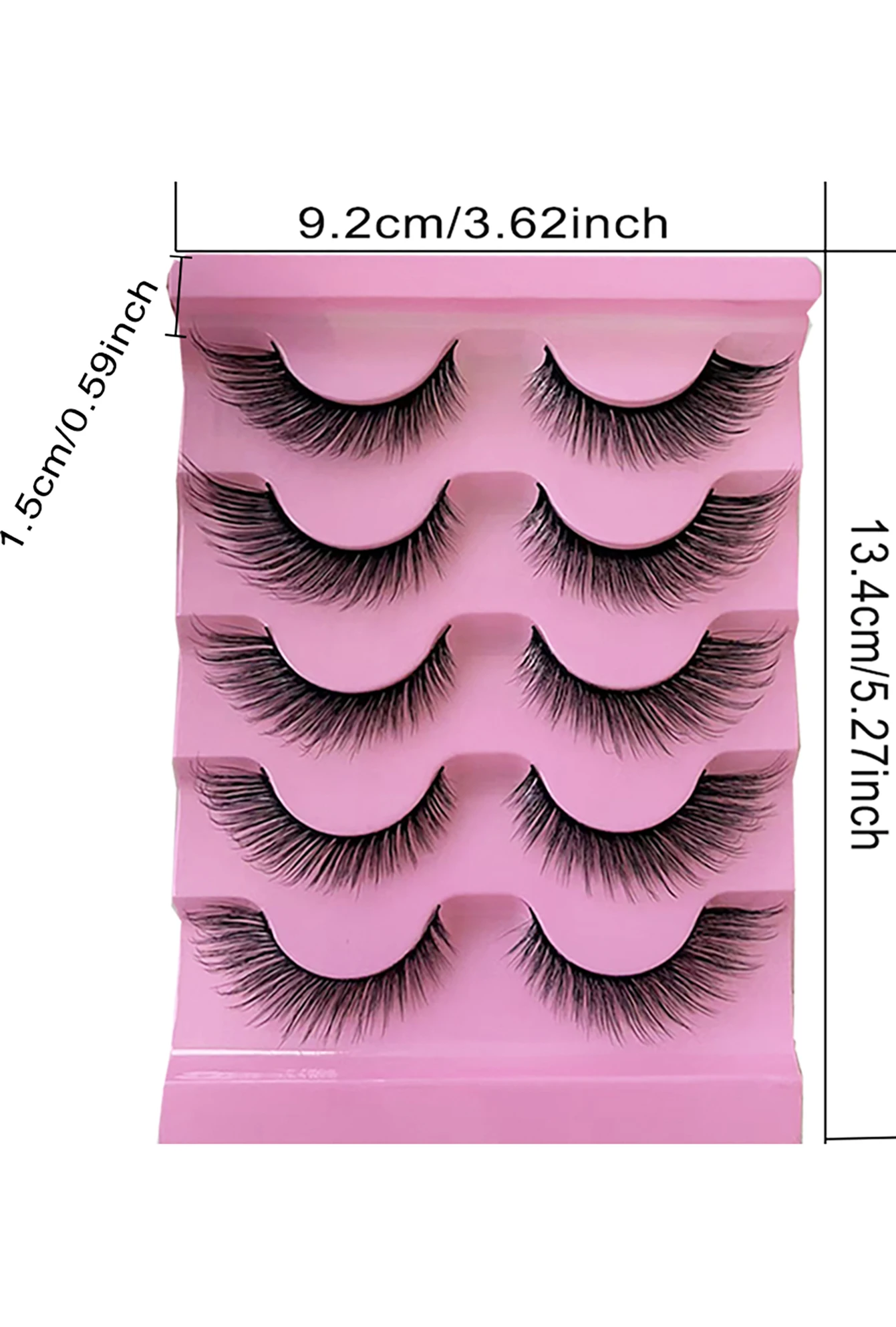Le ciglia finte naturali con occhio di mango estendono l'aspetto naturale Fluffy Angel-5 paia, mostrano facilmente l'aspetto affascinante