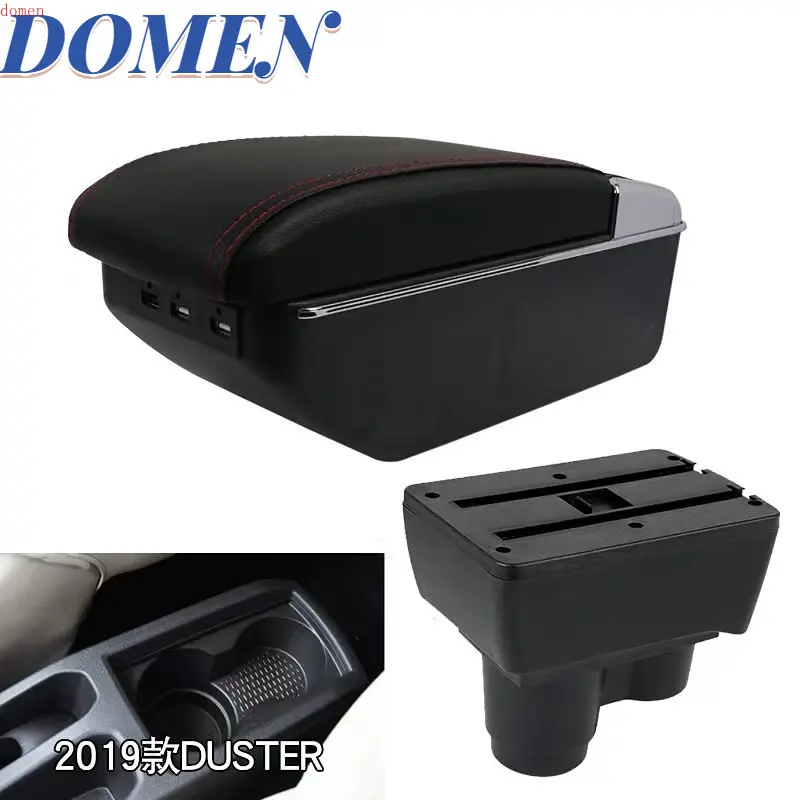 

For Renault Dacia Duster 2 3 Ⅱ Ⅲ Armrest Box For Renault Duster 2018 -2022 Central Console Storage Box USB Car Accessories