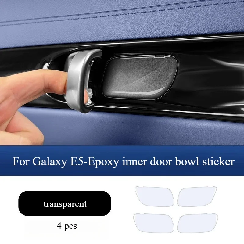Car Inner Door Handle Glue Drop Protective Sticker Interior Door Pull Decor Anti-Scratch Accessories Tools for Geely Galaxy E5