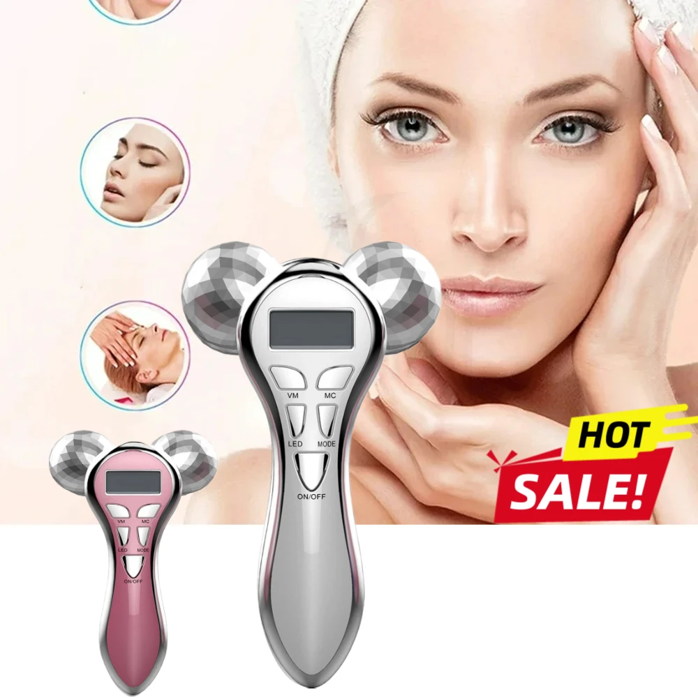 المهنية 4D EMS بكرة الوجه للاستخدام المنزلي مكركرنت الاهتزاز رفع أداة تدليك لنتائج تحديد الوجه الفورية #1